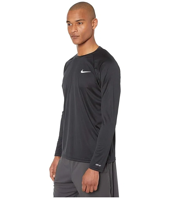 Плавательная Лонгслив Nike Essential Long Sleeve Hydroguard, Black — фото 2