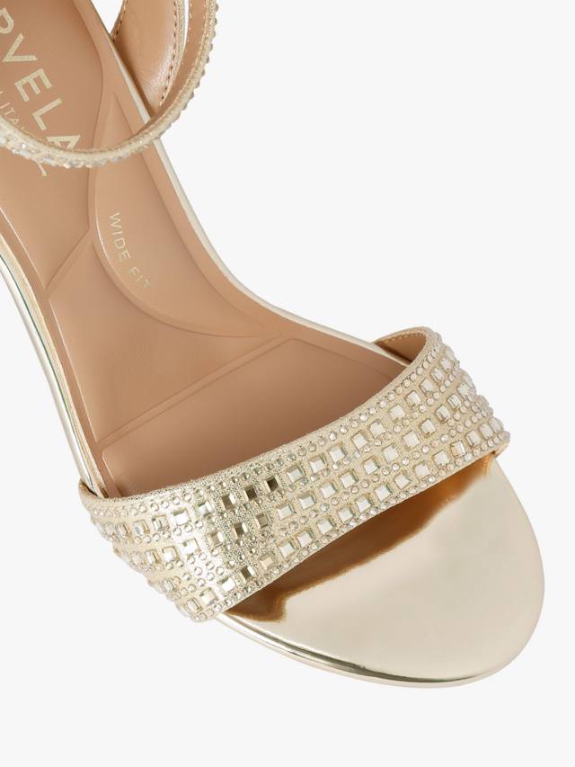 Киани широкие босоножки на квадратном каблуке Carvela, Gold — фото 4