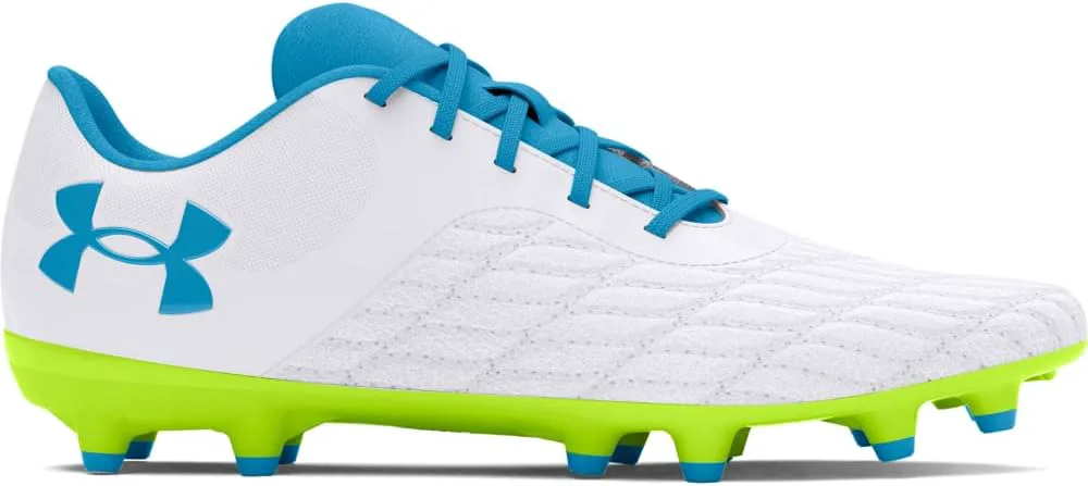 Футбольные бутсы Under Armour Magnetico Select 3.0 для взрослых, унисекс, белый/желтый — фото 3