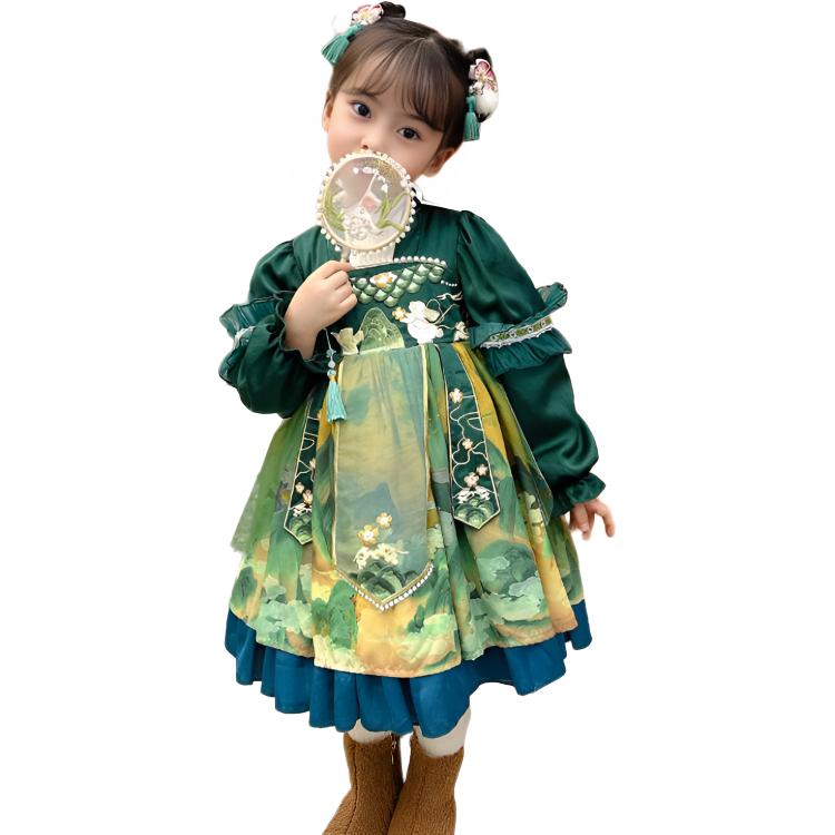 

Платье для дошкольниц PROTECTCAMEL, зеленый skirt+petticoat