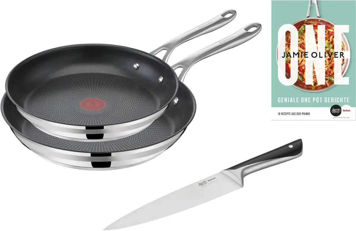 

Набор сковород Tefal "Jamie Oliver Cook Smart" Ø 28 см + высота 15,5 см, цвет Edelstahl