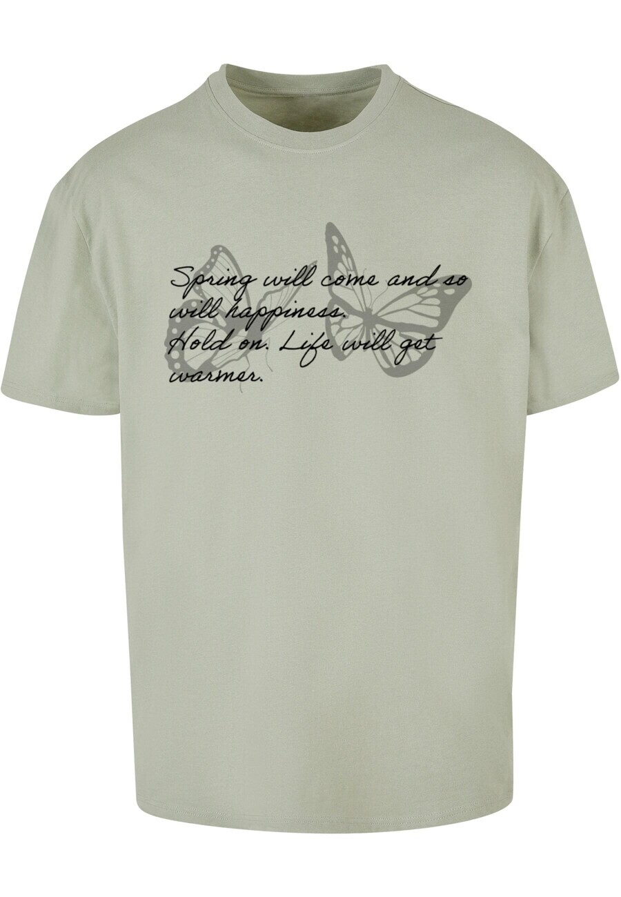 

Классическая футболка Merchcode Shirt Spring Saying, хаки