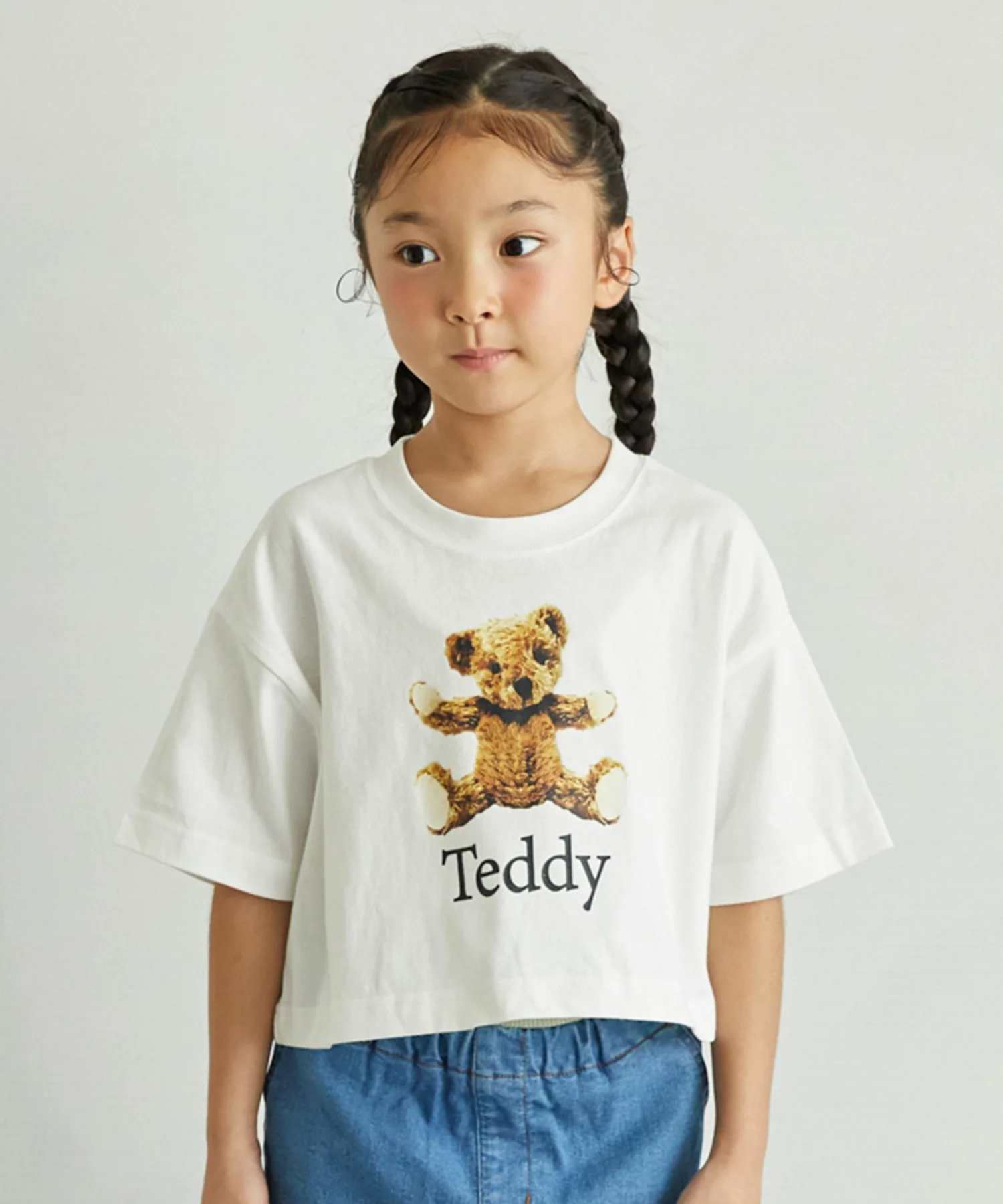 Детская футболка с принтом Teddy undeny. белая