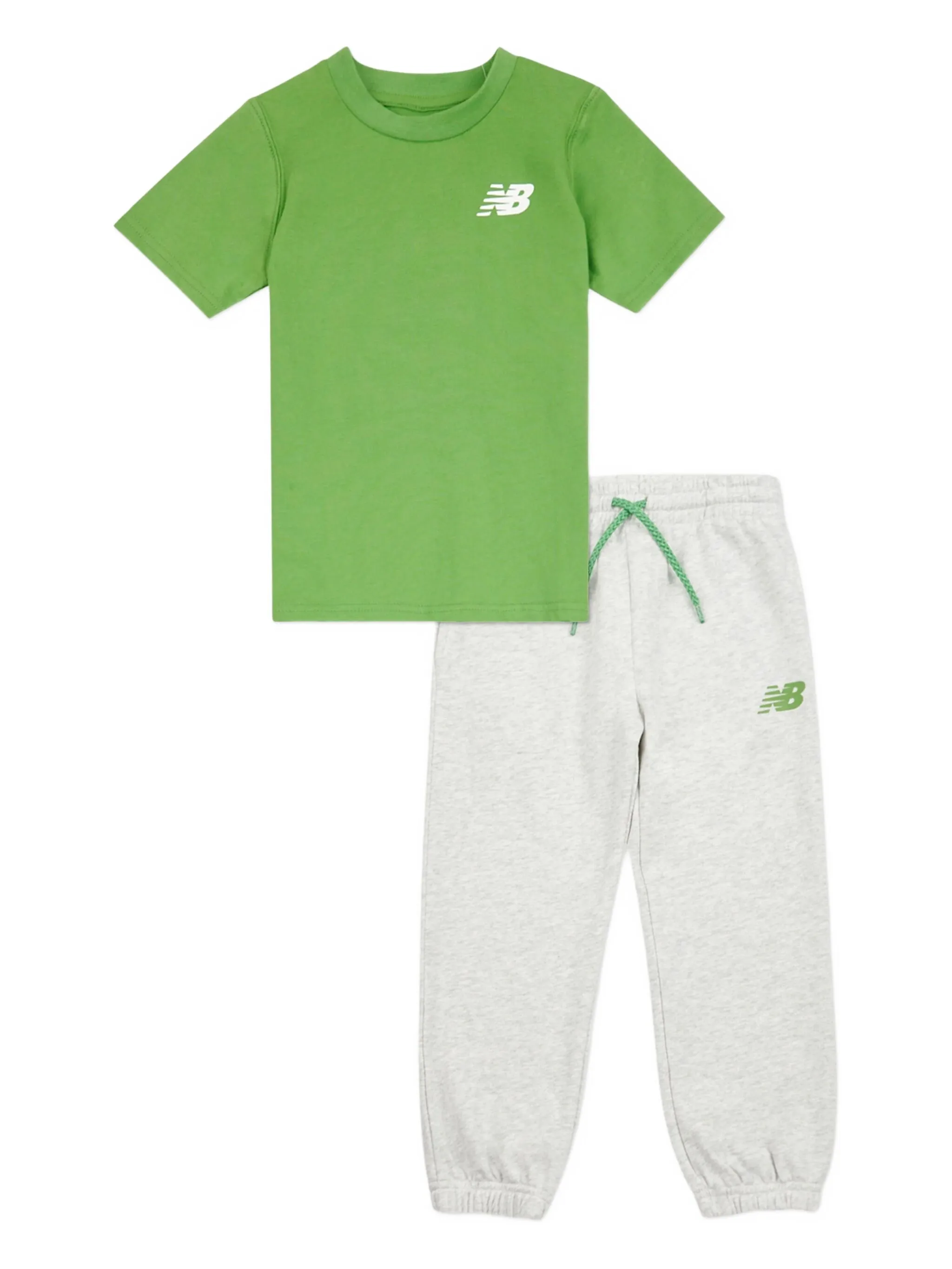 

Комплект Graphic из футболки и брюк с логотипом New Balance Kids, серый