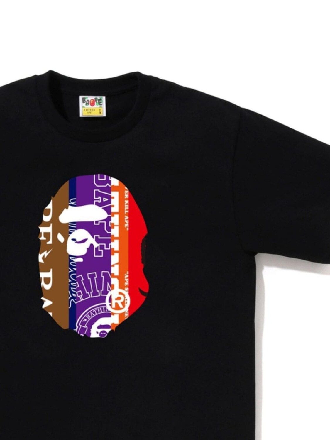 

A BATHING APE футболка Fans Scarf Ape Head, черный