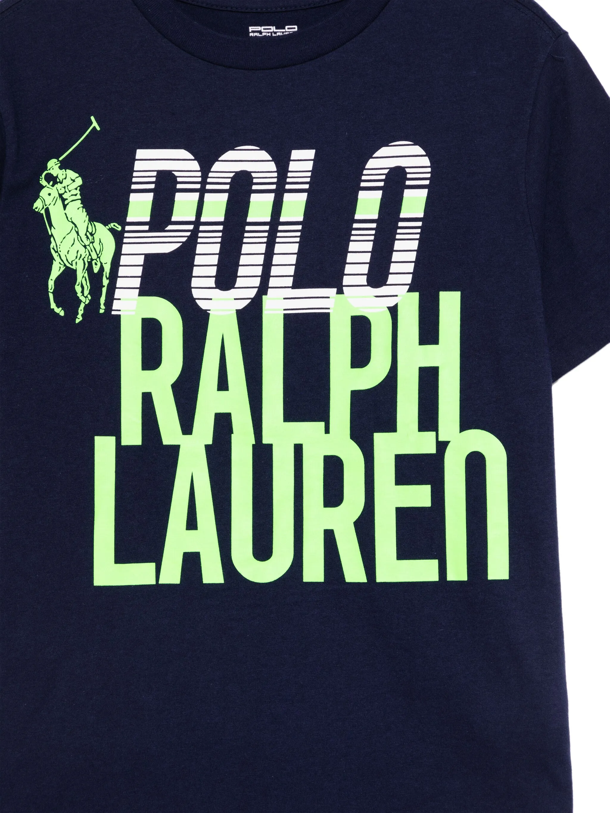 Футболка с логотипом Polo Ralph Lauren Kids, синий — фото 3