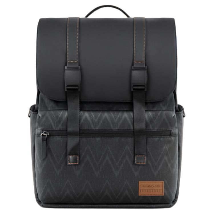 

Samsonite Черный рюкзак мужской средний с тканевой спинкой
