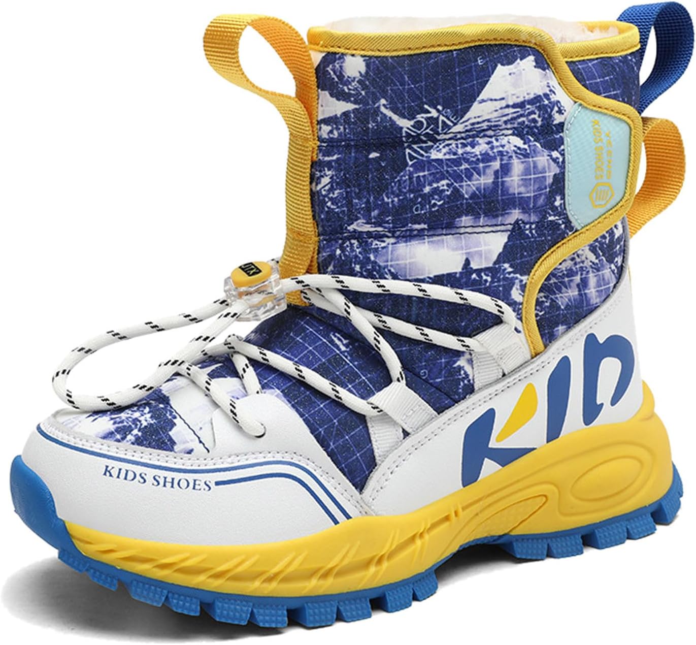 

Снежные ботинки для мальчиков и девочек, зимние ботинки с утеплителем, искусственным мехом, для походов, мягкие, на молнии, теплые короткие ботинки для холодной погоды JEUROT, Yellow