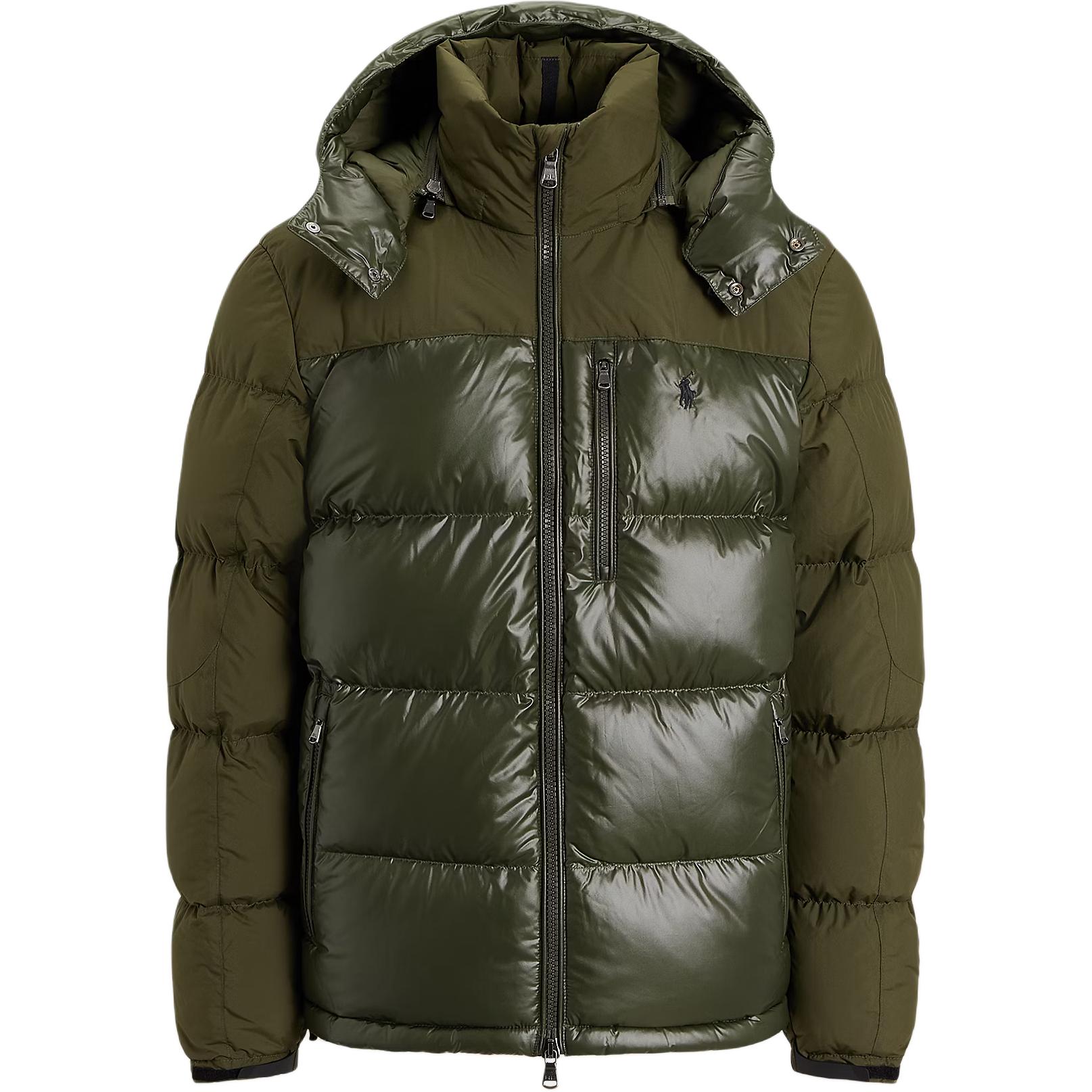 Застёгивающаяся на молнию утеплённая куртка с капюшоном Polo Ralph Lauren, темно-зеленый — фото 2