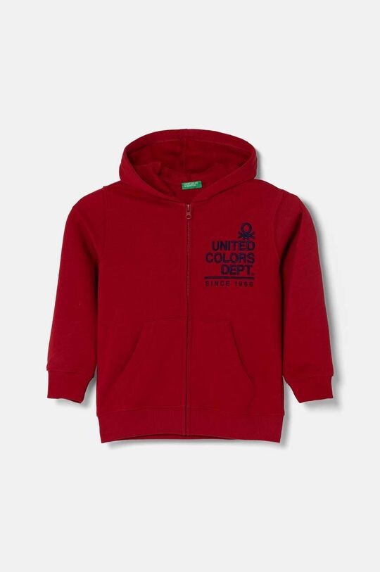 

Детская хлопковая толстовка United Colors of Benetton, бордовый