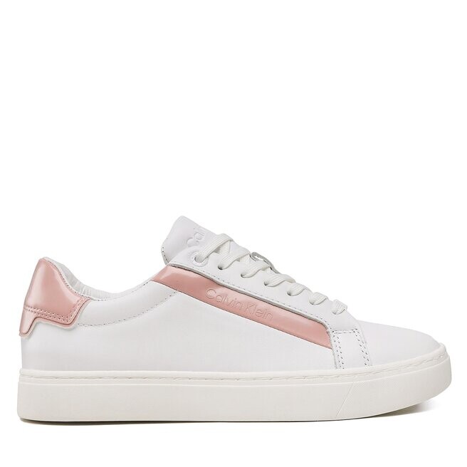

Кроссовки Calvin Klein Logo Cupsole Lace Up HW0HW01353 White/Cafe Au Lait 0LB, белый