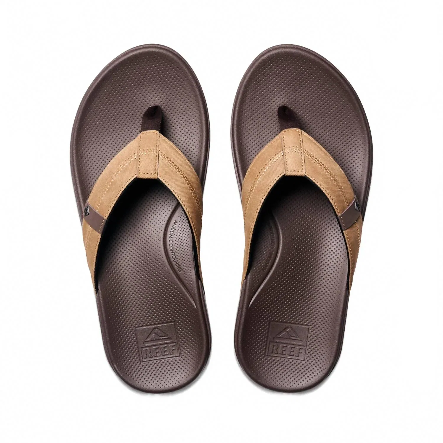 CORAL REEF SWIM Men's Cushion Phantom 2.0 Flip-Flop In Brown/tan — фото 2