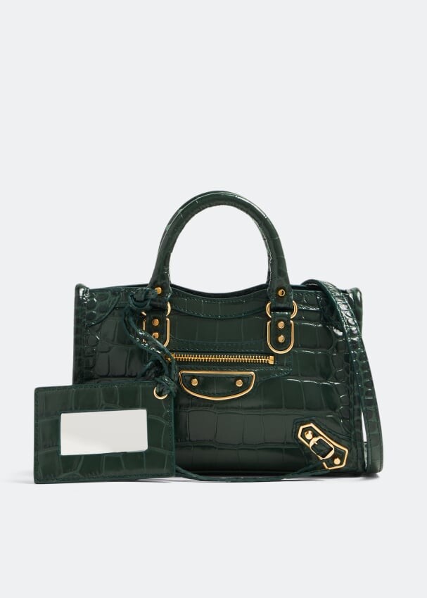 

Сумка Balenciaga Metallic Edge Nano City, зеленый