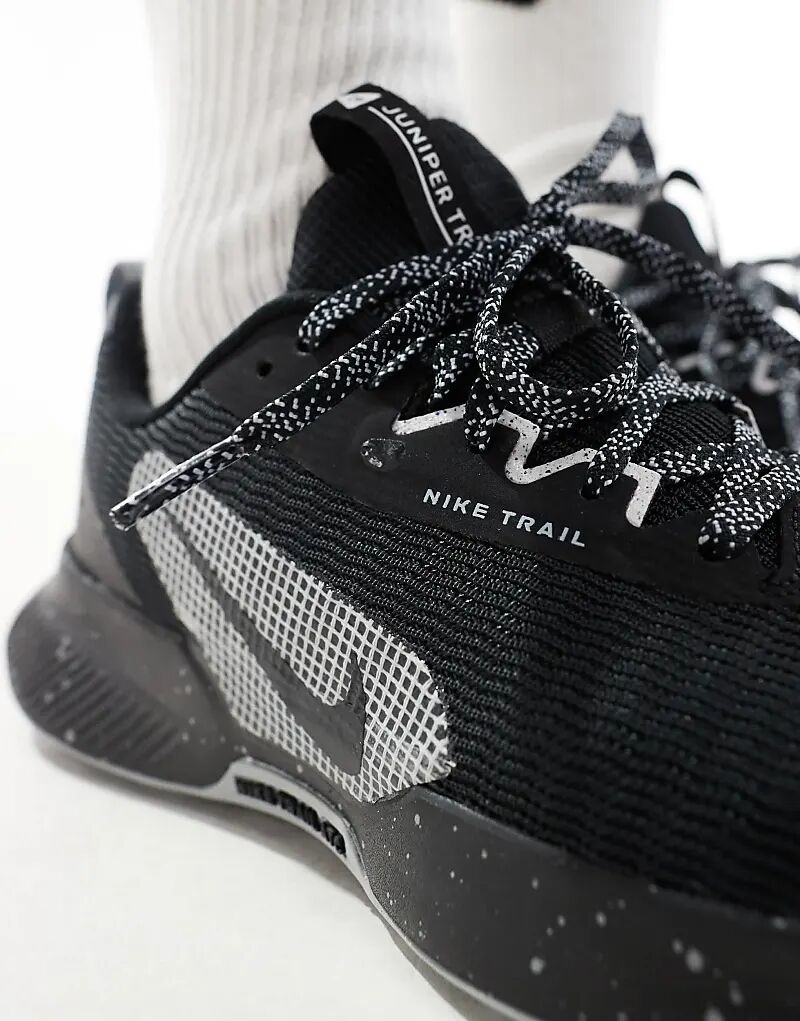 Кроссовки Juniper Trail 3 в тройном черном цвете Nike Running — фото 3