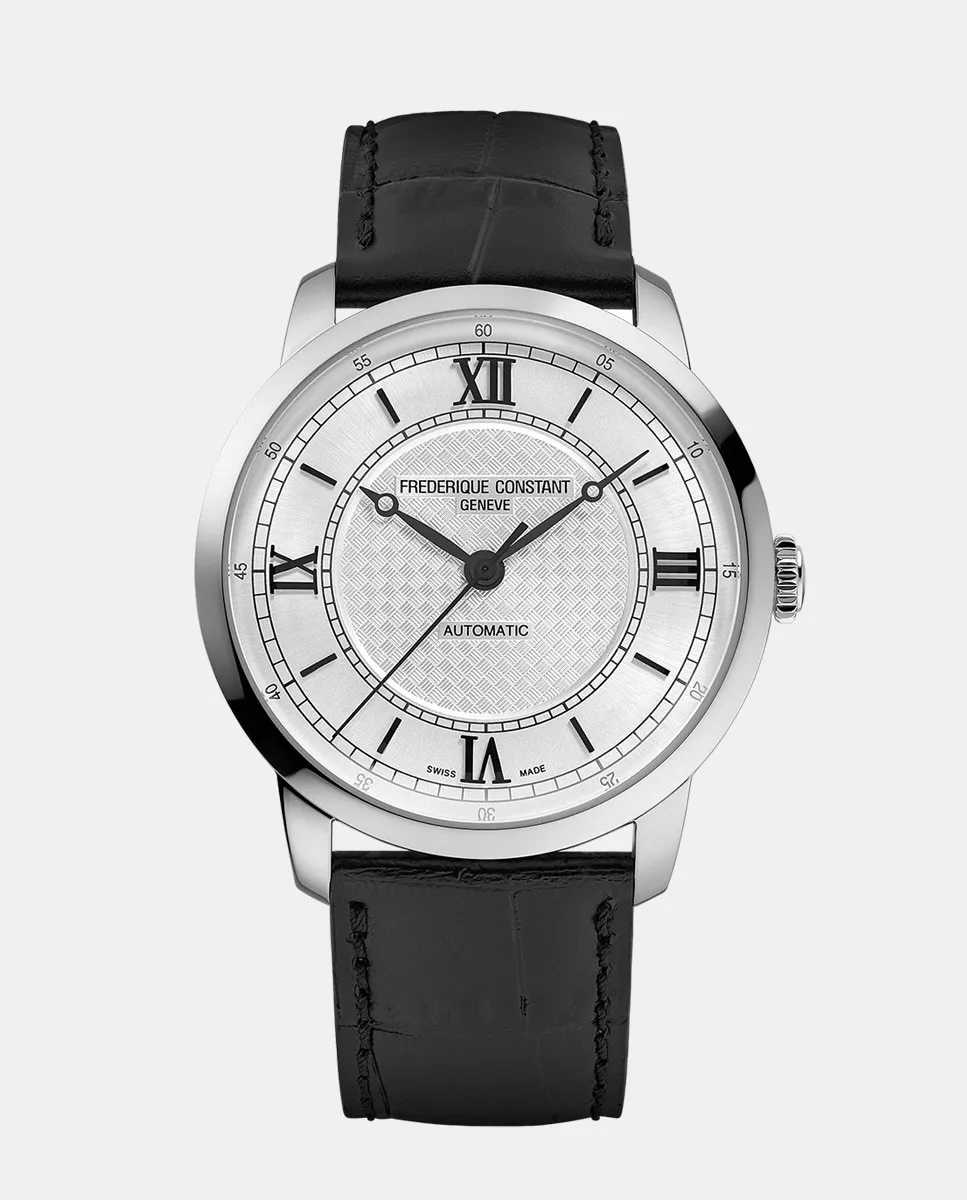 

Классические автоматические мужские часы FC-301S3B6 в черной коже Frederique Constant, черный