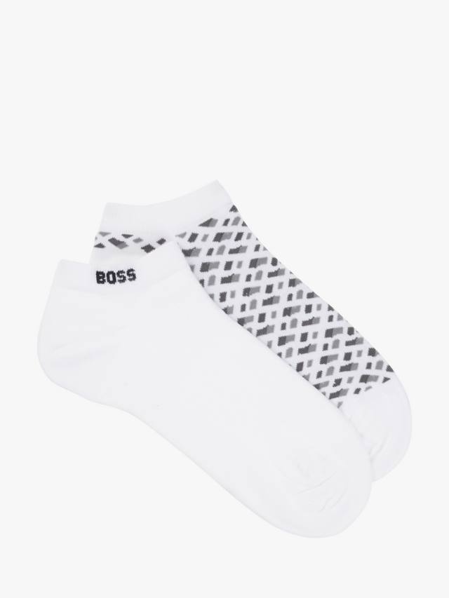 

Носки для кроссовок с монограммой HUGO BOSS, цвет White/Grey