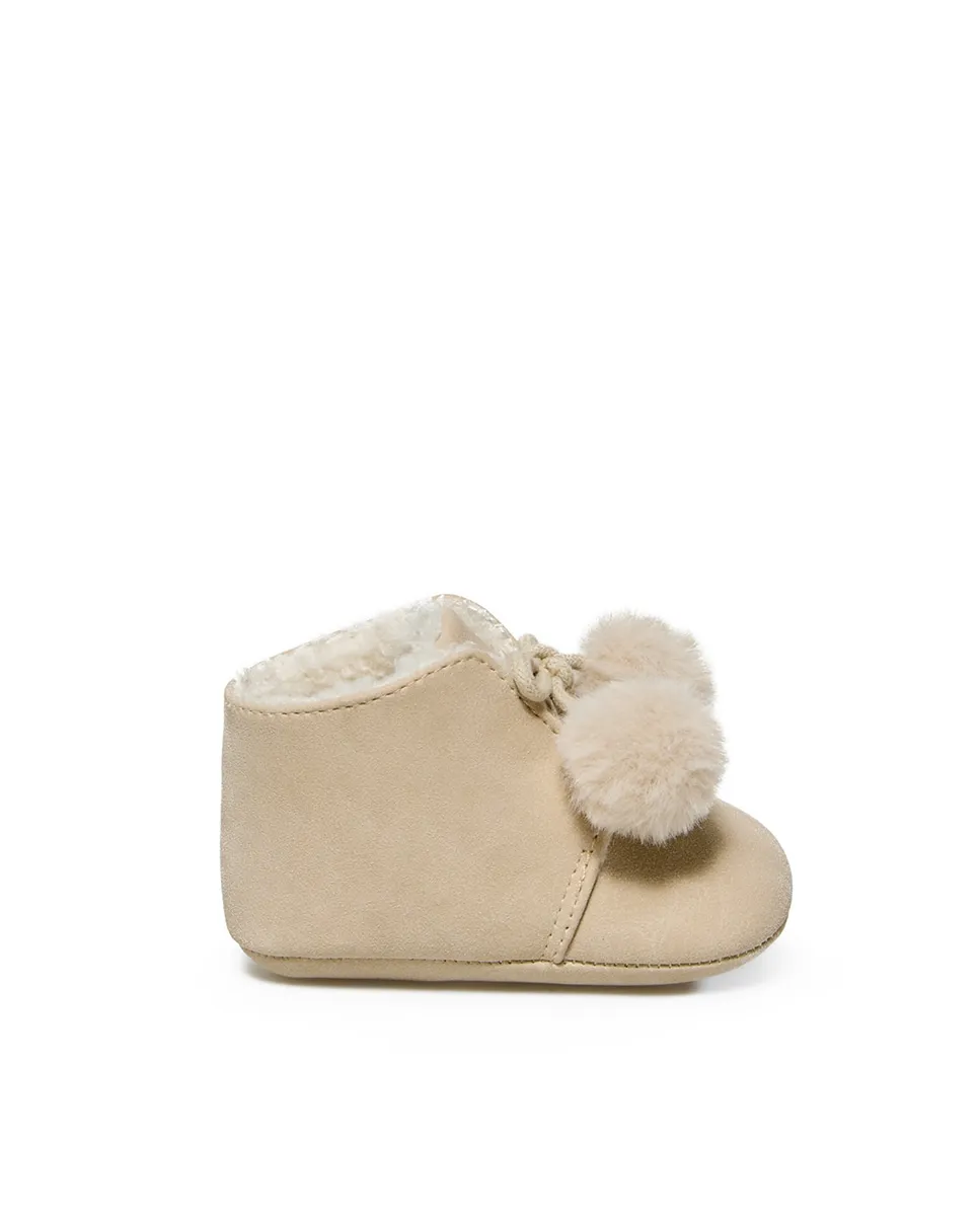 

Пинетки с помпонами Sfera, бежевый