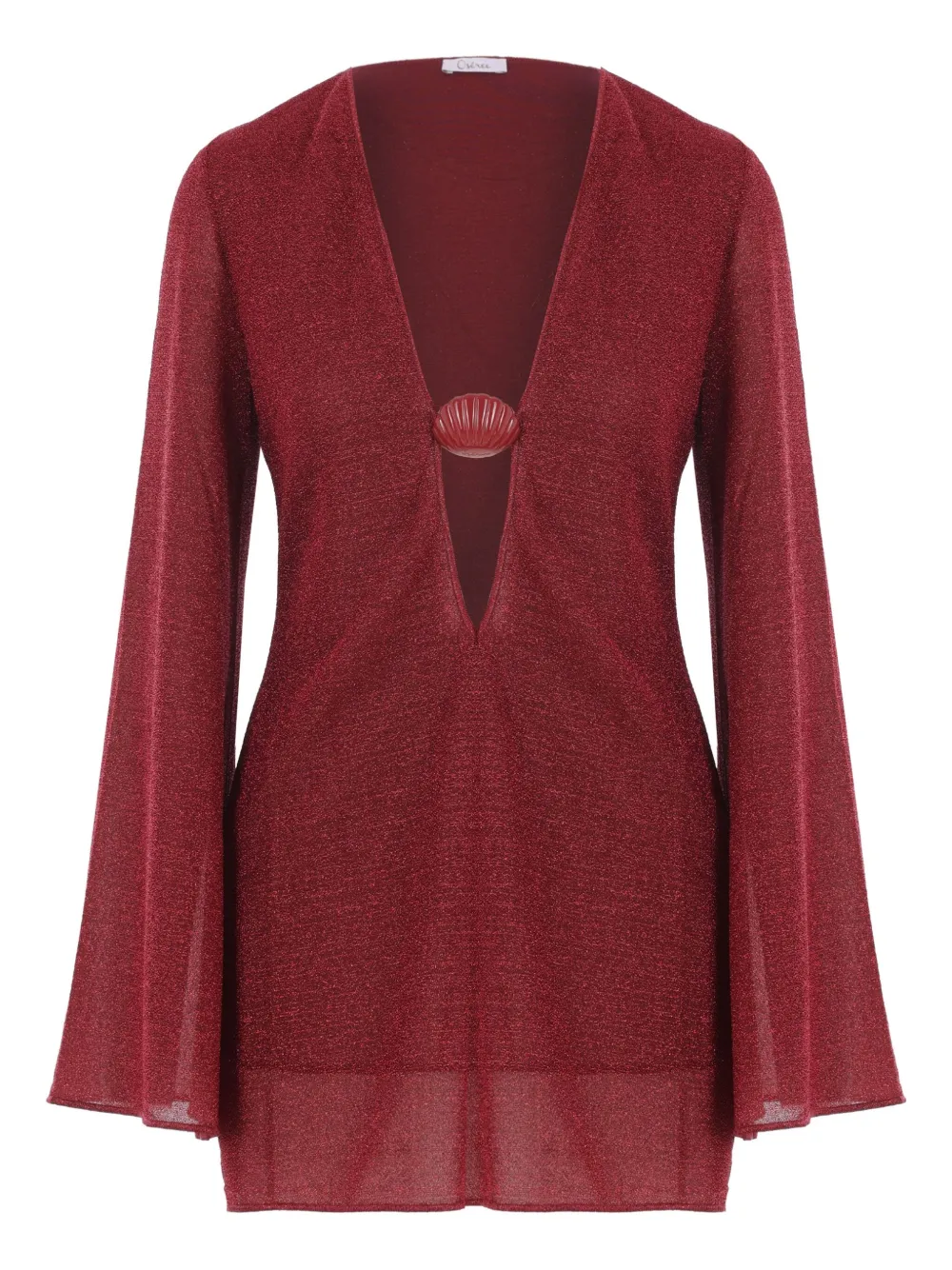 

Платье мини с расклешенными рукавами Oséree, красный