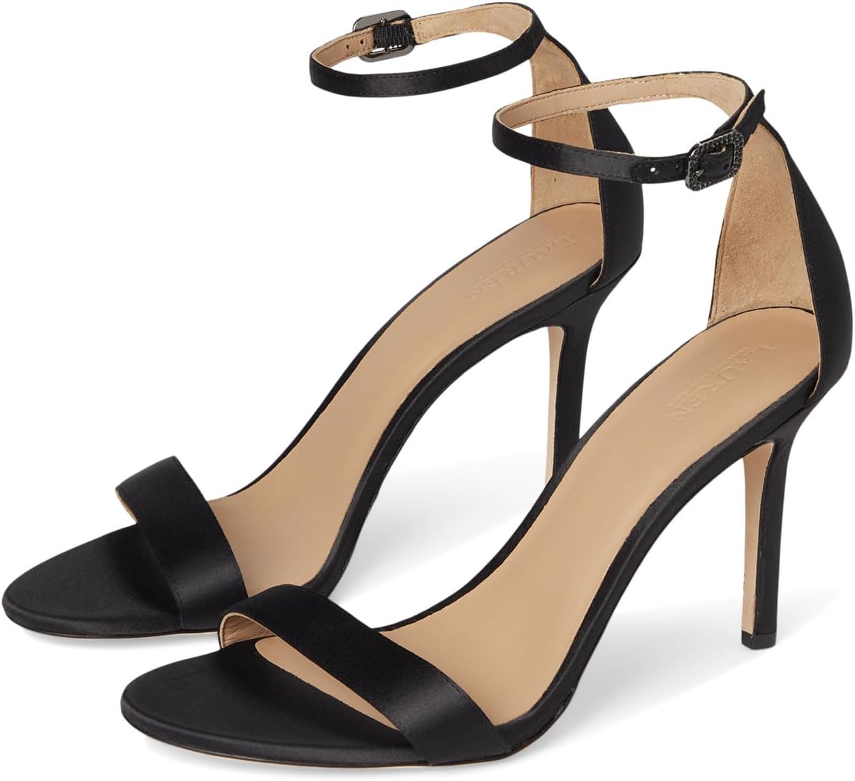 Туфли Lauren Ralph Lauren Women's Allie Pave-Buckle Satin Sandals, Black