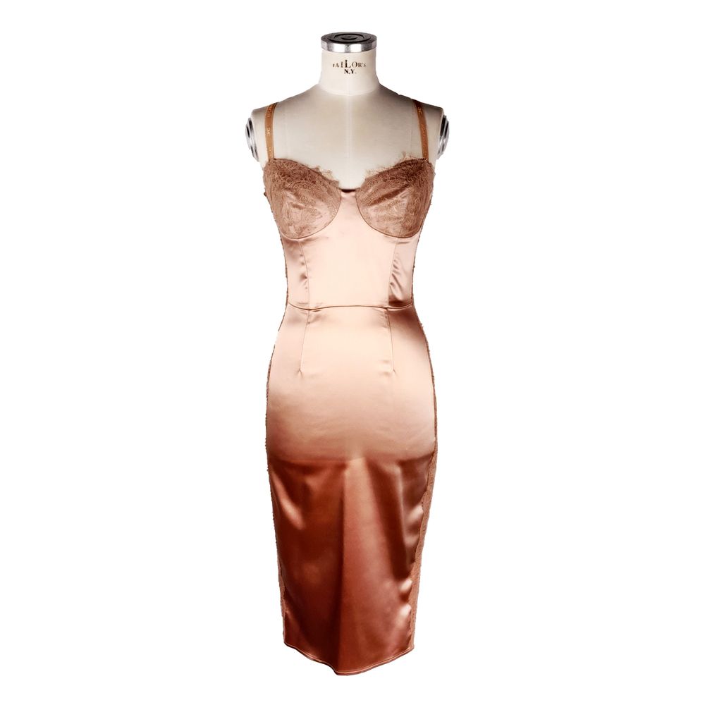 

Розовое ацетатное женское платье Elisabetta Franchi