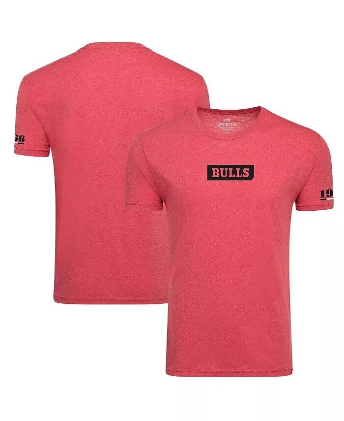 

Удобная футболка Tri-Blend для мужчин и женщин Red Chicago Bulls 1966 Collection Sportiqe