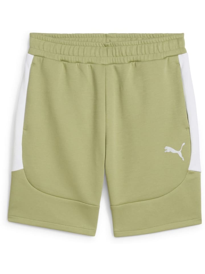 

Puma Спортивные брюки "TeamEVOSTRIPE Shorts" зеленого цвета