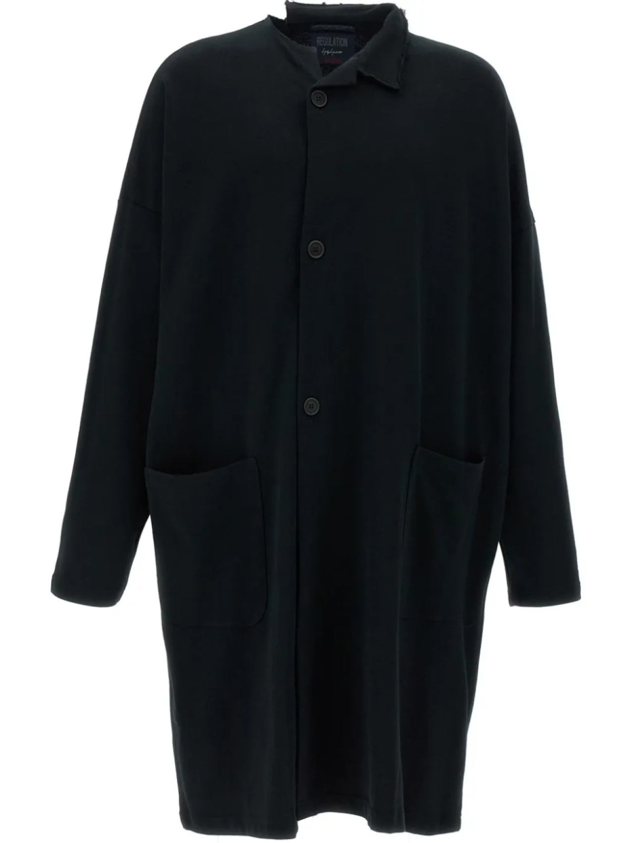 

Кардиган Yohji Yamamoto с асимметричным воротником, черный