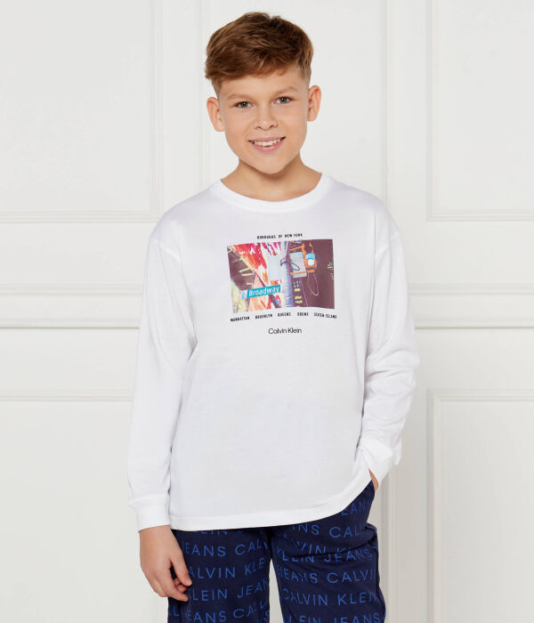 

Лонгслив Calvin Klein Jeans Regular Fit, белый
