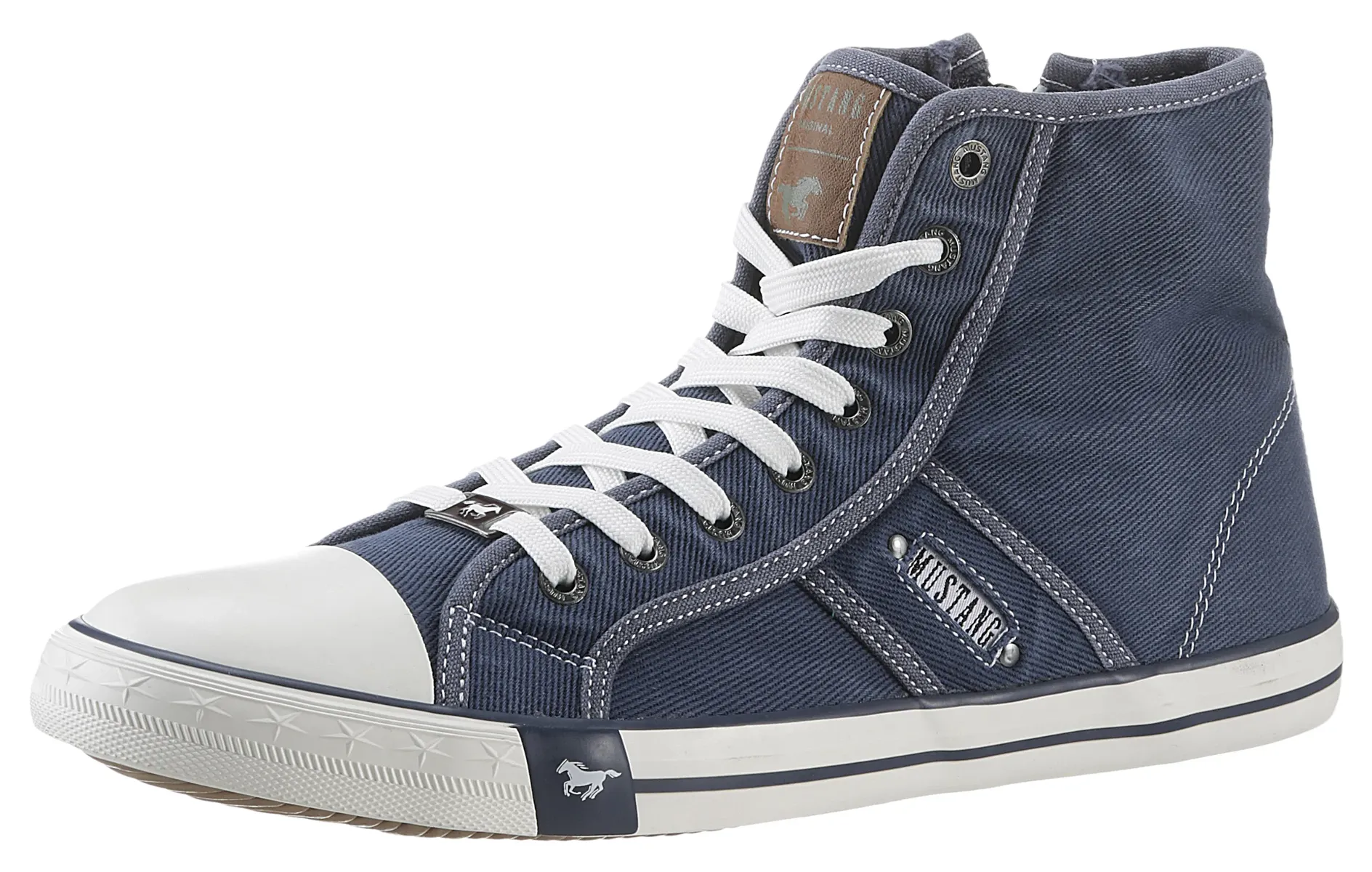 

Кроссовки Mustang Shoes, на молнии, джинсовый