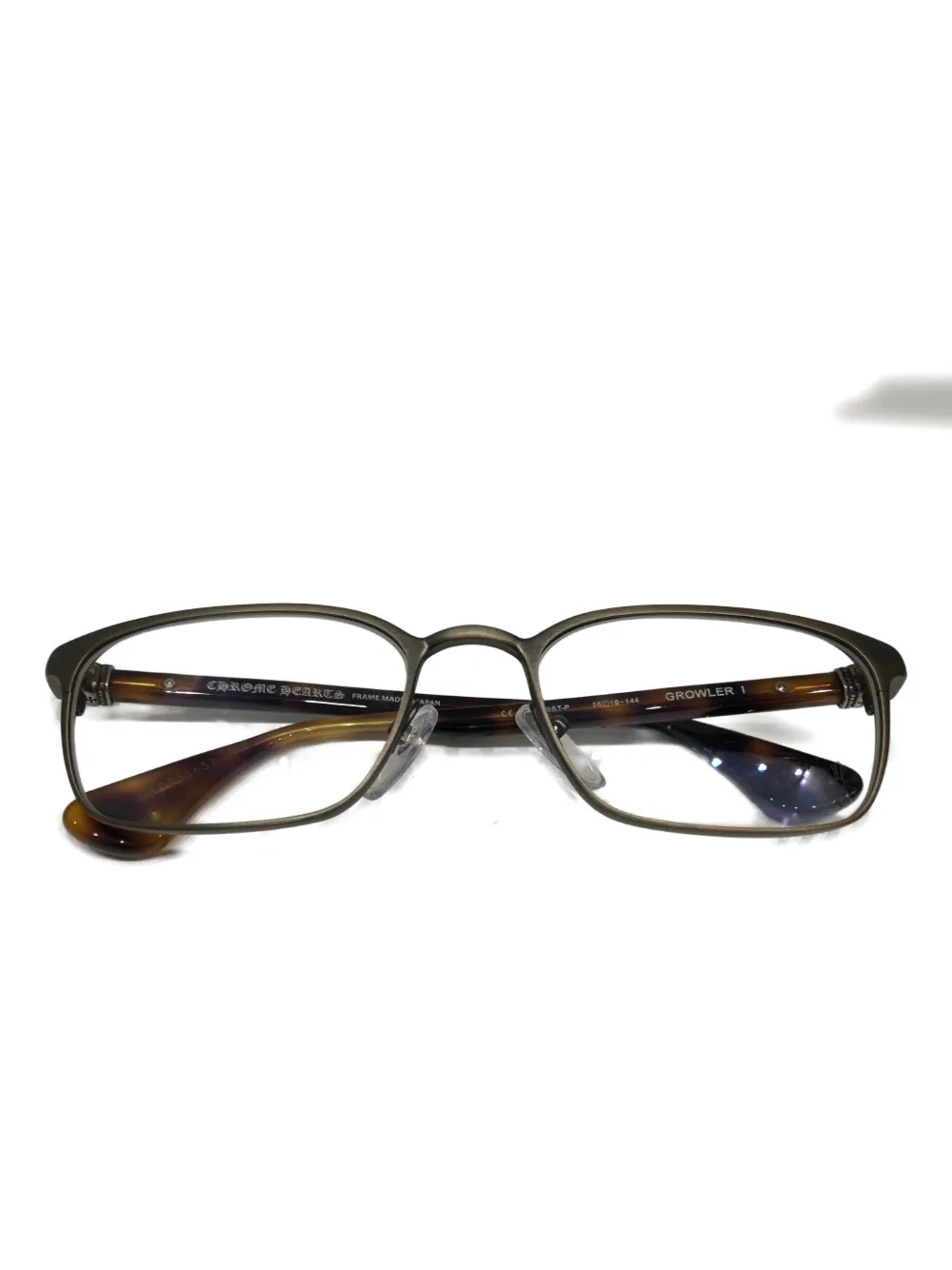 

Очки в прямоугольной оправе Chrome Hearts, коричневый