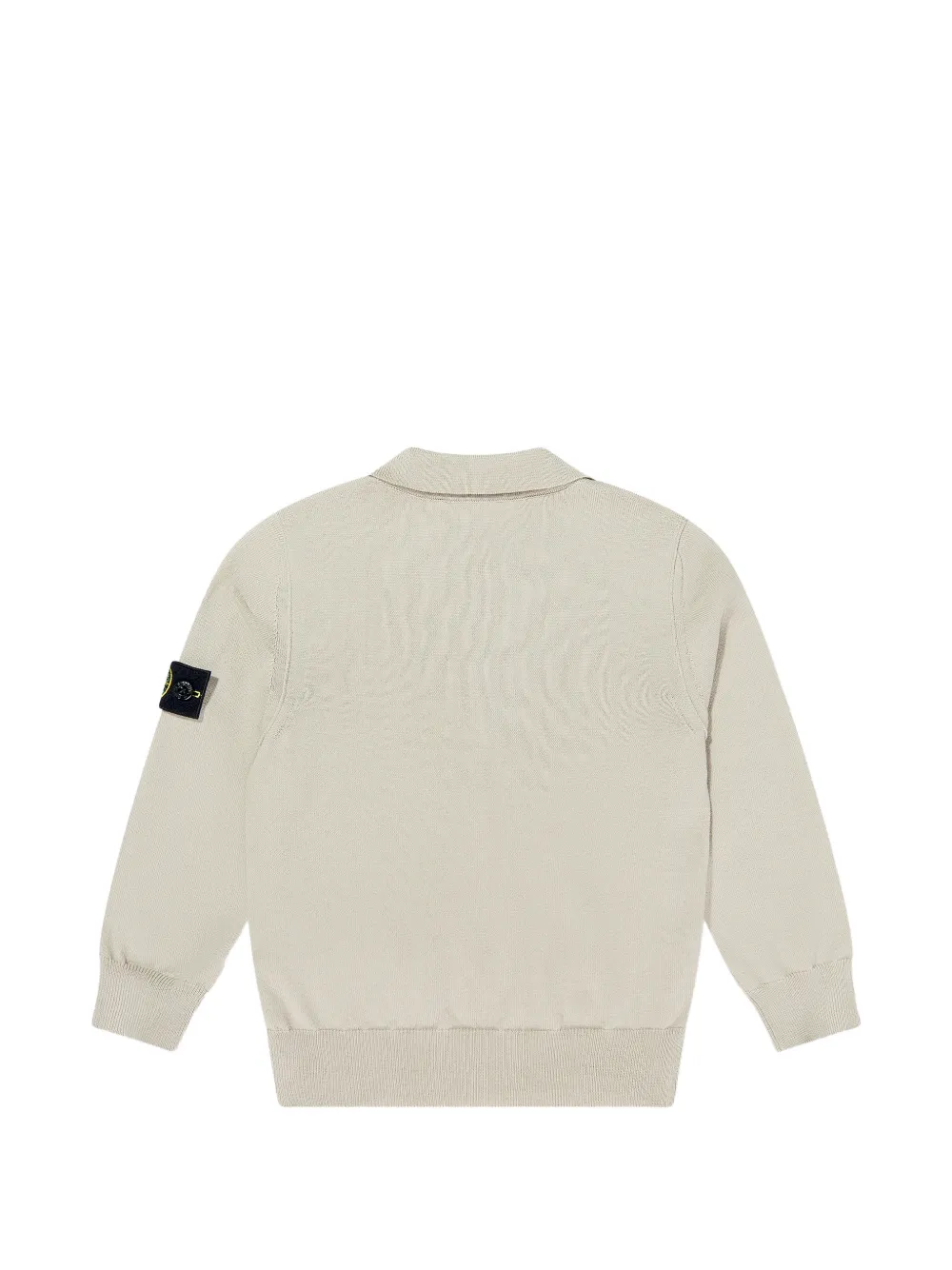 Рубашка-поло с длинными рукавами на пуговицах Stone Island Junior, бежевый — фото 2