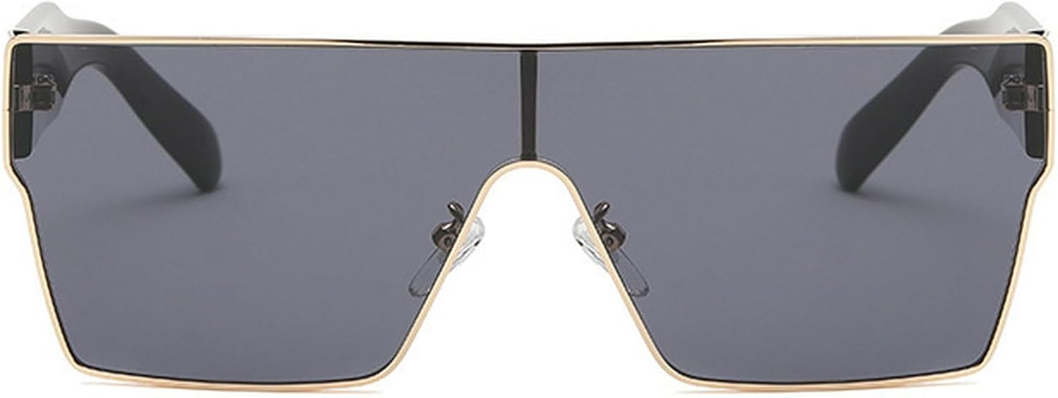 

Ретро-солнцезащитные очки большого квадратного размера для женщин, цельные, с градиентными линзами, защита от УФ-излучения UV400, модные солнцезащитные очки для мужчин mincl, Black