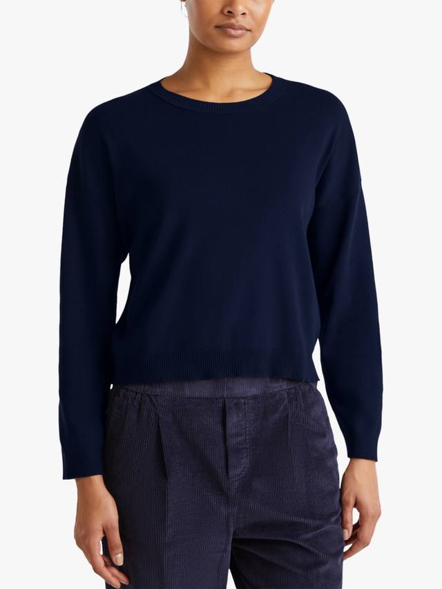 

Джемпер с круглым вырезом и длинным рукавом Benetton, цвет Night Blue