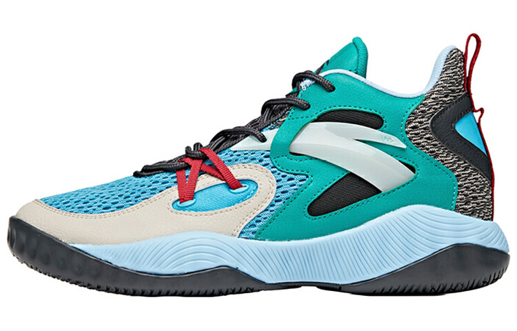 

Баскетбольные кроссовки Wind Tunnel 1 для мужчин, среднего размера, синие/зеленые Anta