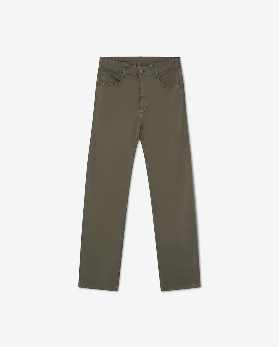 

Мужские прямые брюки с пуговицей и молнией Ecoalf, коричневый