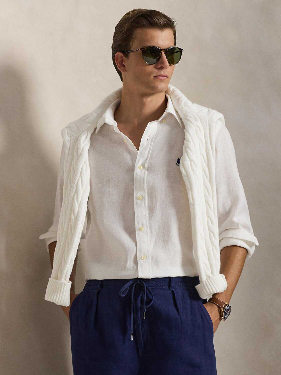 Polo Ralph Lauren Рубашка на пуговицах Regular fit в натуральном белом цвете — фото 2