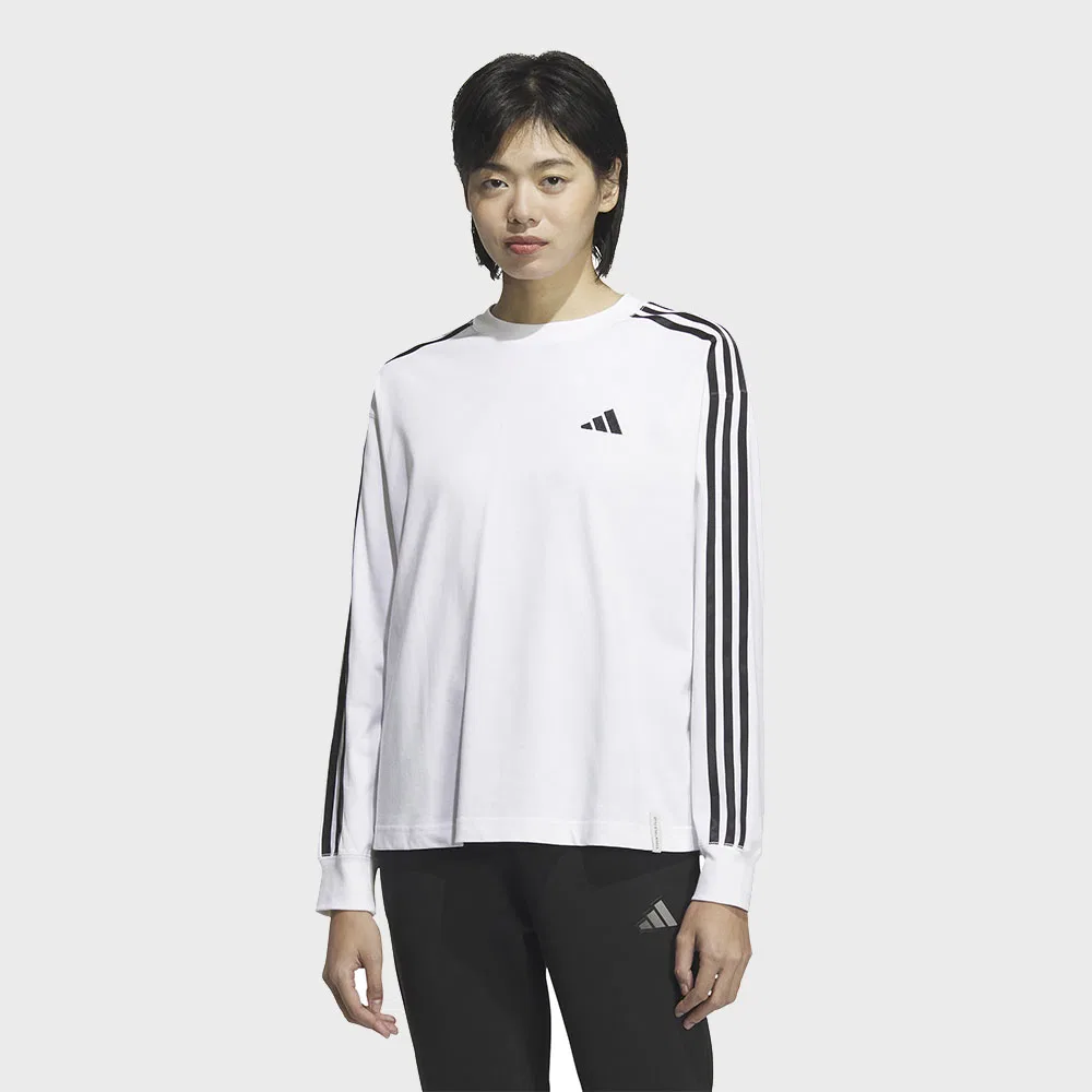 Женская футболка с длинным рукавом Essential+ 3s, белая, от Adidas