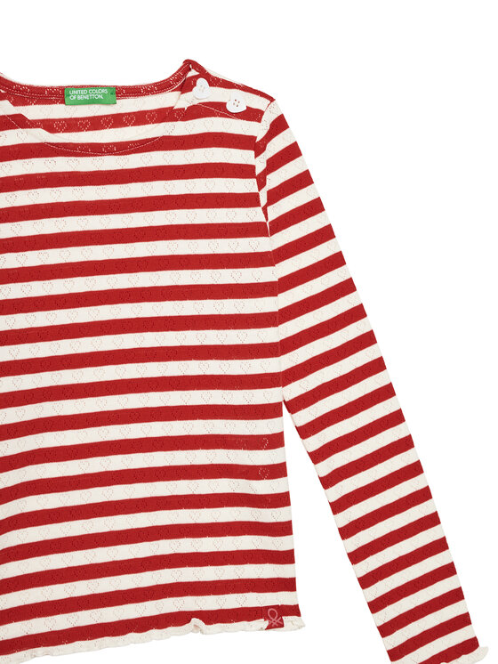 Блузка обычного кроя 33LQC10OM United Colors Of Benetton, красный — фото 3