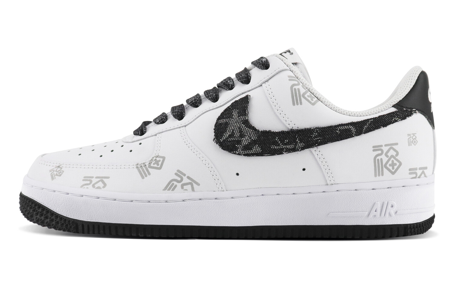 

Кроссовки Nike Air Force 1 Skateboard Shoes Men Low-Top Black White, черный