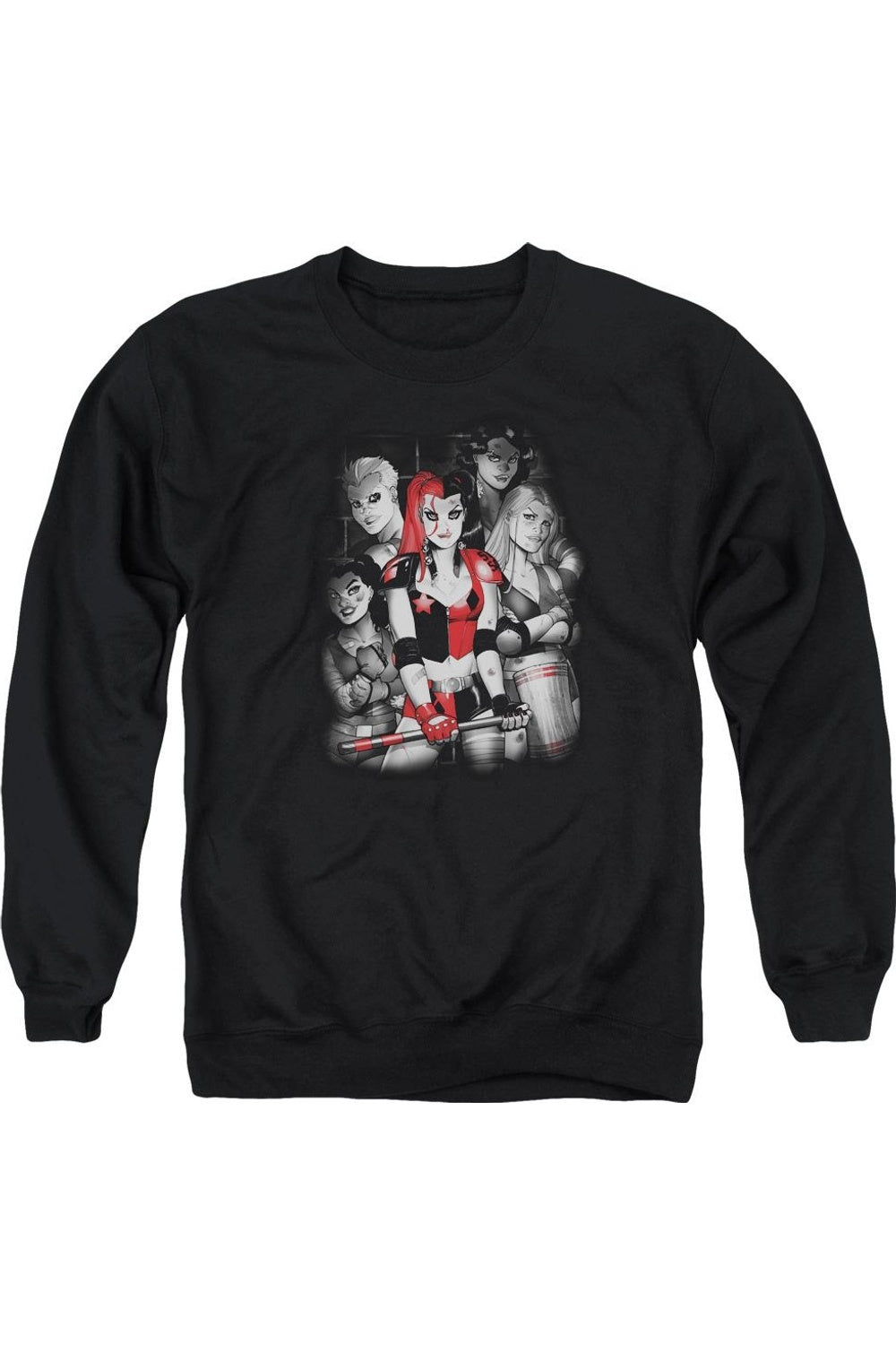

Толстовка Batman Bad Gals Bw для взрослых с круглым вырезом Gildan, черный