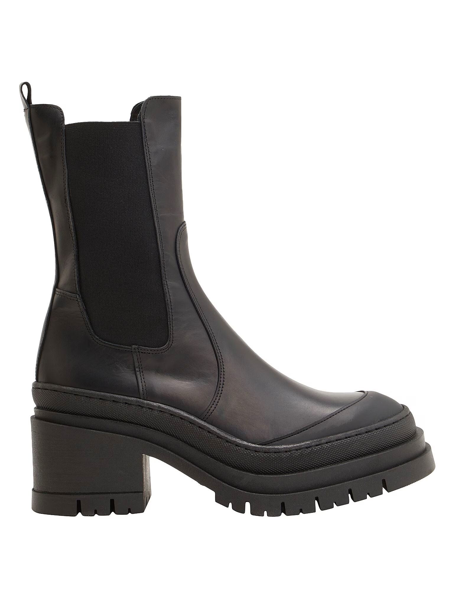 Ботильоны Leather Cap Toe Ankle Boots 8 By Yoox, черный
