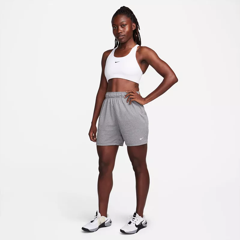 

Женские шорты для фитнеса Nike Attack Dri-FIT со средней посадкой, 5 дюймов, без подкладки, цвет Iron Grey/Htr