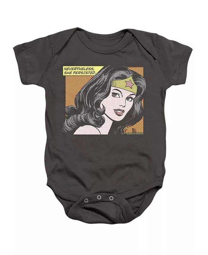 

Комбинезон Baby She Persisted для девочек Baby She Persisted Wonder Woman, серый