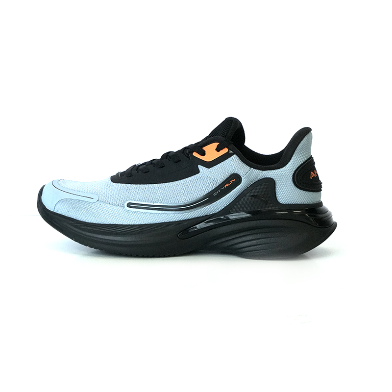 

ANTA Амортизирующие противоскользящие и износостойкие низкие кроссовки для бега мужские сине-серые черные - сине-серый/черный/хурма оранжевый-1, цвет Blue Gray/Black/Persimmon Orange-1