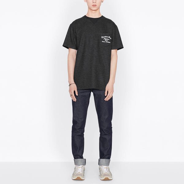 Футболка men's ss22 alphabet printing round neck short sleeve gray t-shirt Dior, серый — фото 3