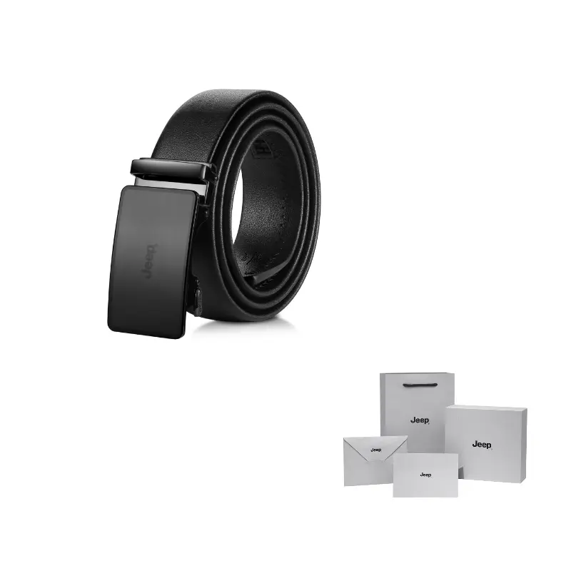 

Ремень мужской из спилка кожи Split Cow Leather, 35 см Jeep, черный