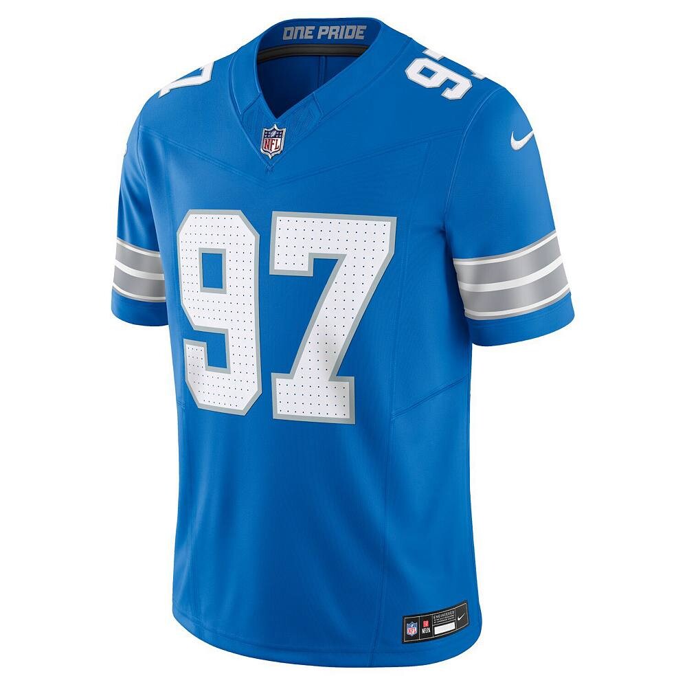 Мужские кроссовки Nike Aidan Hutchinson Blue Detroit Lions Vapor F. Ограниченный Джерси, цвет Lns Blue — фото 3