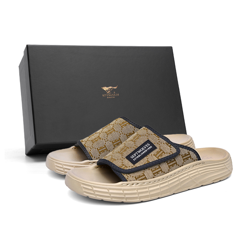 

SEPTWOLVES Скользоустойчивые быстросохнущие тапочки-шлепанцы с амортизацией для мужчин - цвет хаки (стандартный размер обуви), цвет Khaki (Standard Leather Shoe Size)