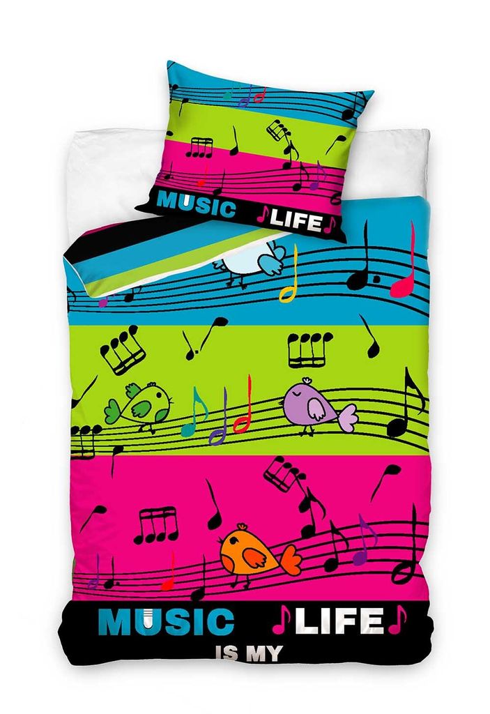 

Пододеяльник Music is my life 140 х 200 см - 70 х 90 см - хлопок PHU CARBOTEX