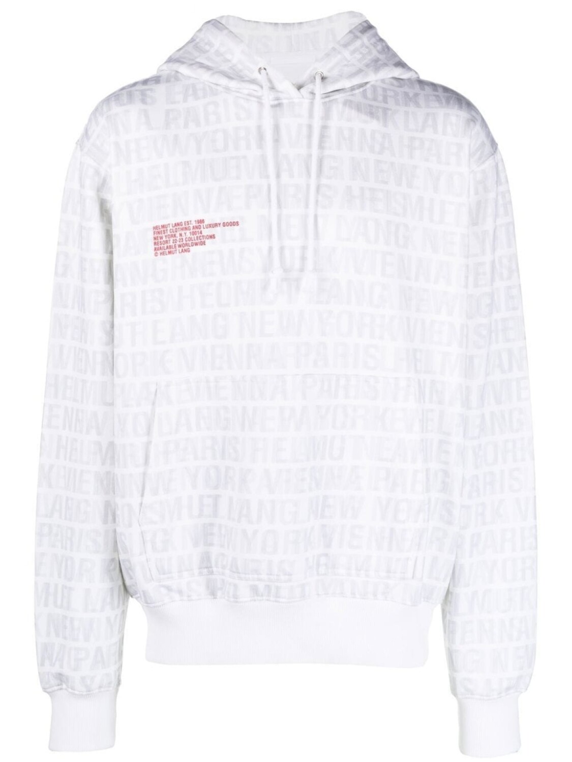 

Helmut Lang худи с логотипом, белый